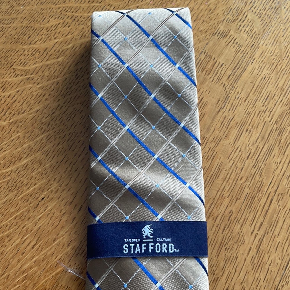 NWT Stafford Lakeside Spinner Tie - Picture 2 of 6